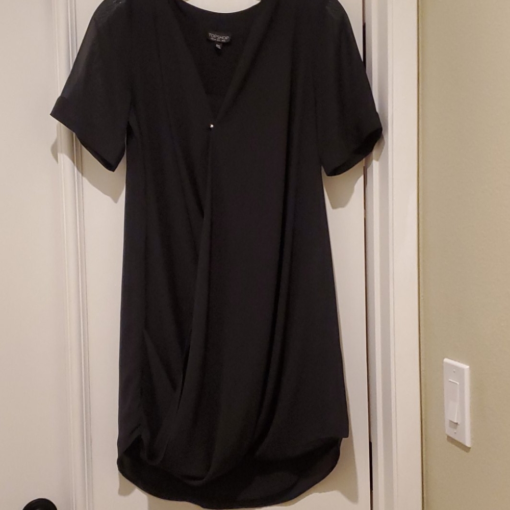 Topshop Black Dress! SZ 2 But Runs Very Big